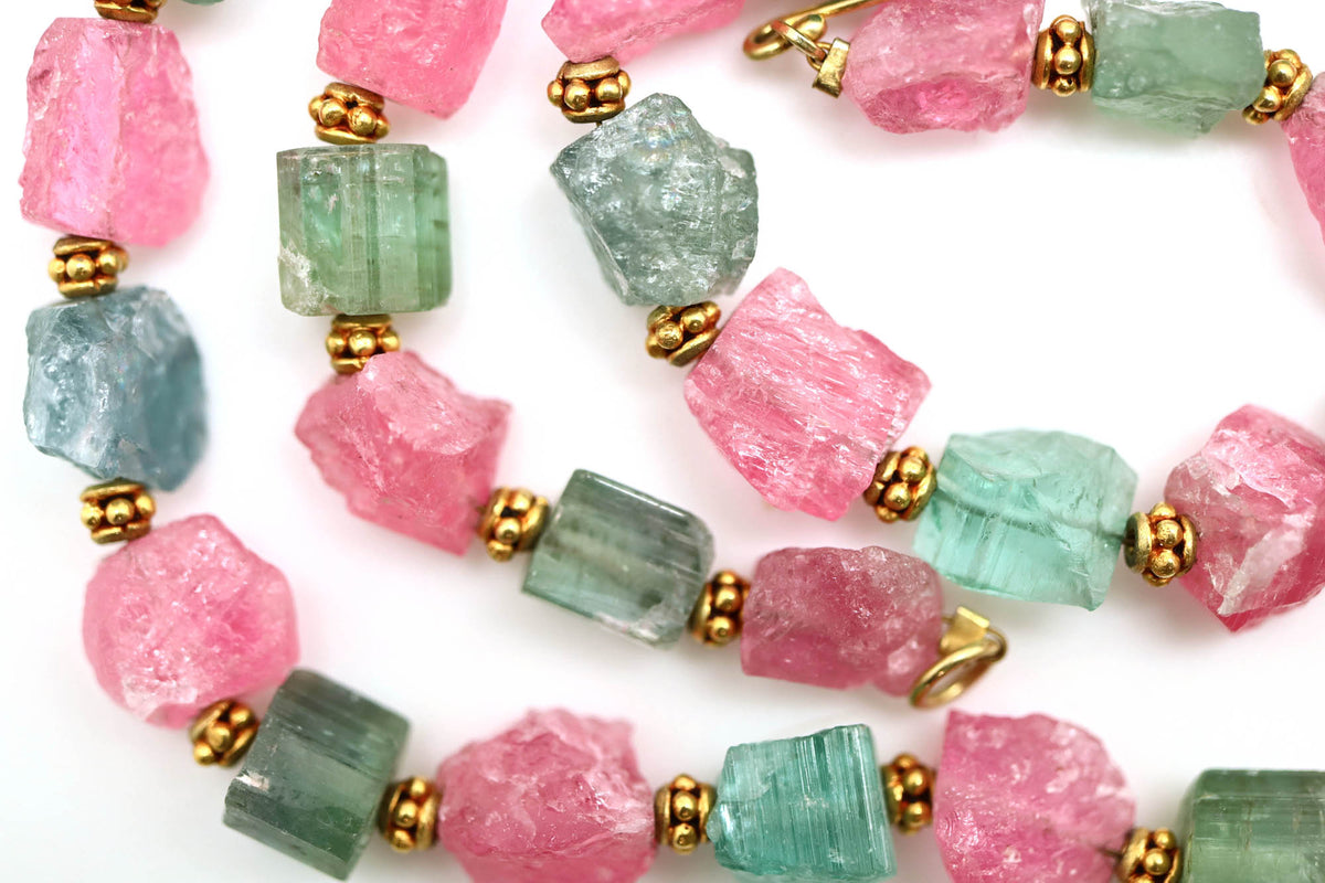 Necklace - Pink and Green Tourmaline