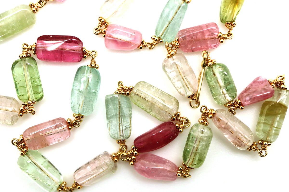 Necklace - Pink and Green Tourmaline