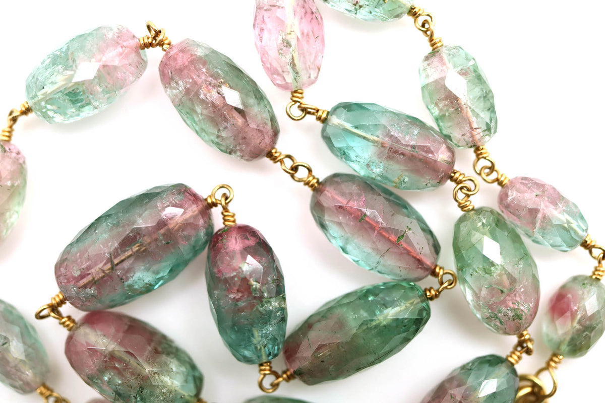 Necklace and Earring Set - Watermelon Tourmaline