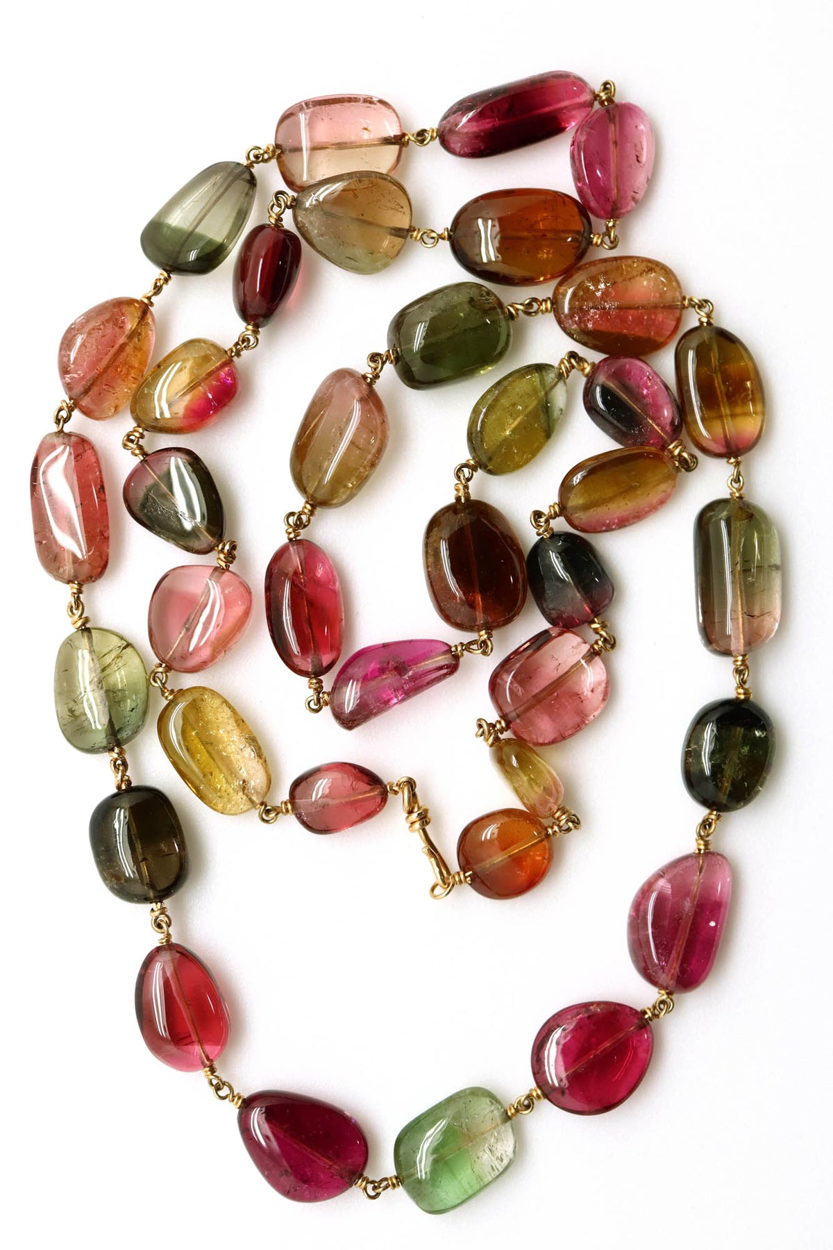 Necklace - Watermelon Tourmaline Nuggets