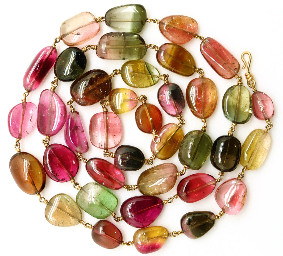 Necklace - Watermelon Tourmaline Nuggets