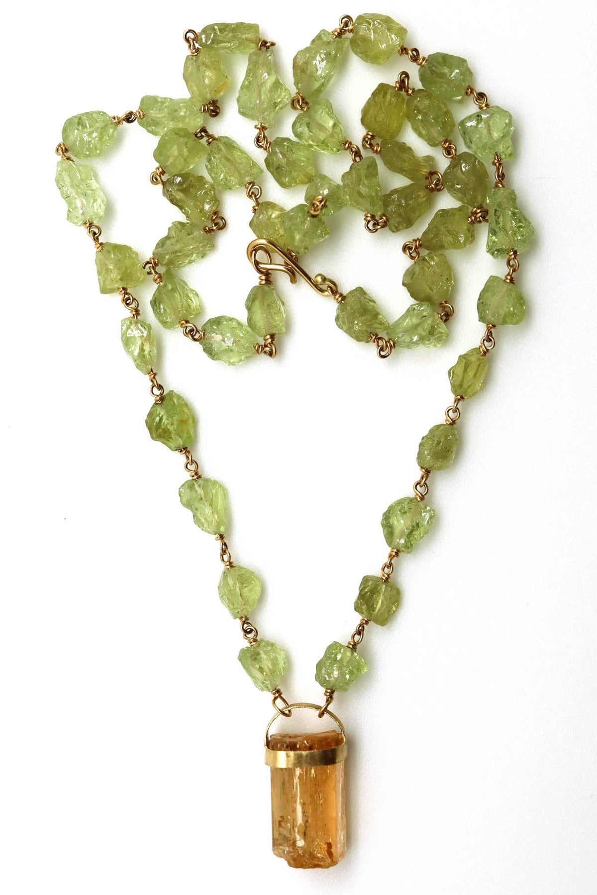 Necklace - Green Garnet, Imperial Topaz