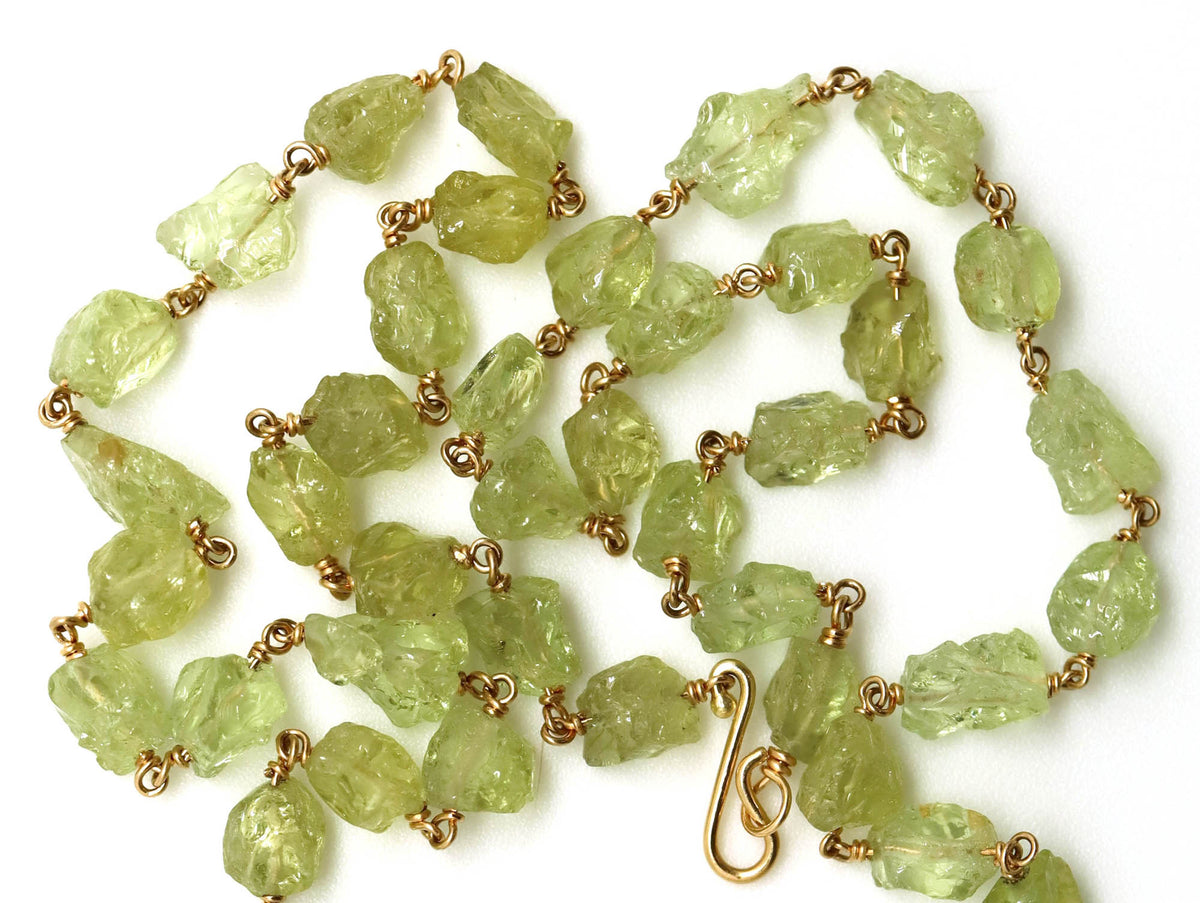 Necklace - Green Garnet, Imperial Topaz