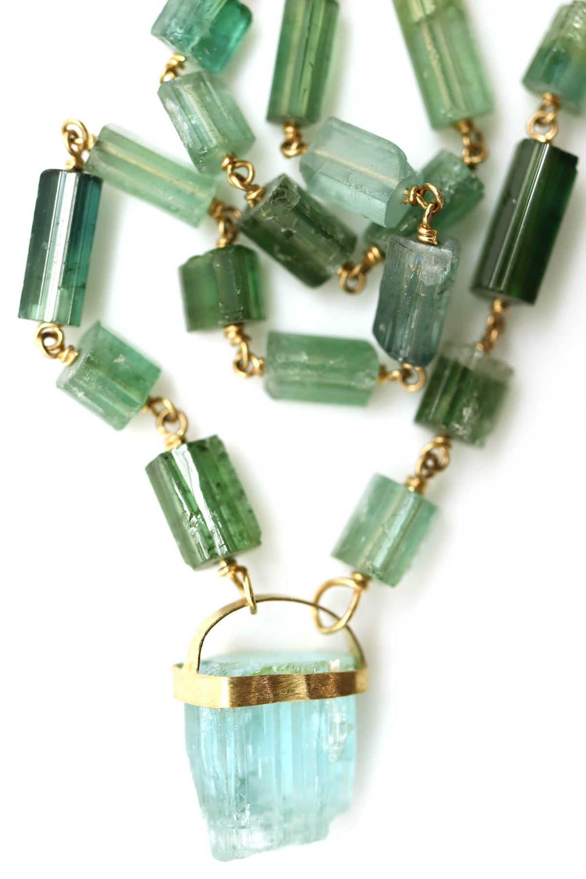 Necklace - Green and Blue Tourmaline