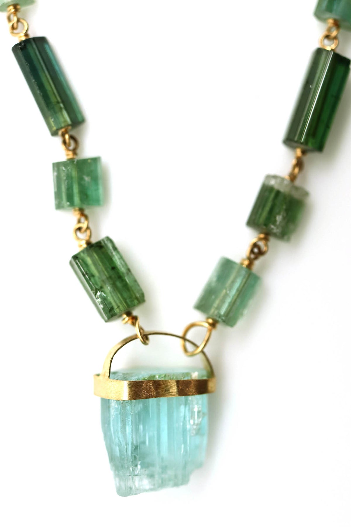 Necklace - Green and Blue Tourmaline
