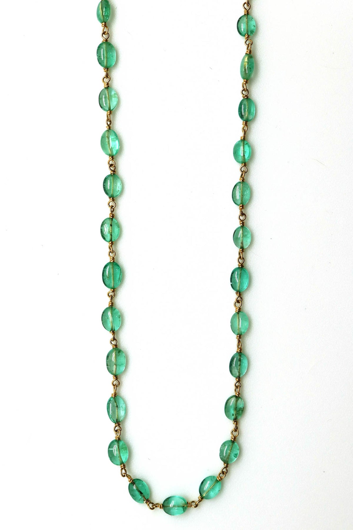 Necklace & Earring Set - Emerald Ovals
