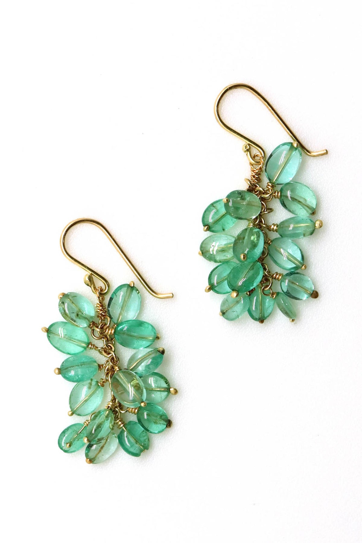 Necklace & Earring Set - Emerald Ovals