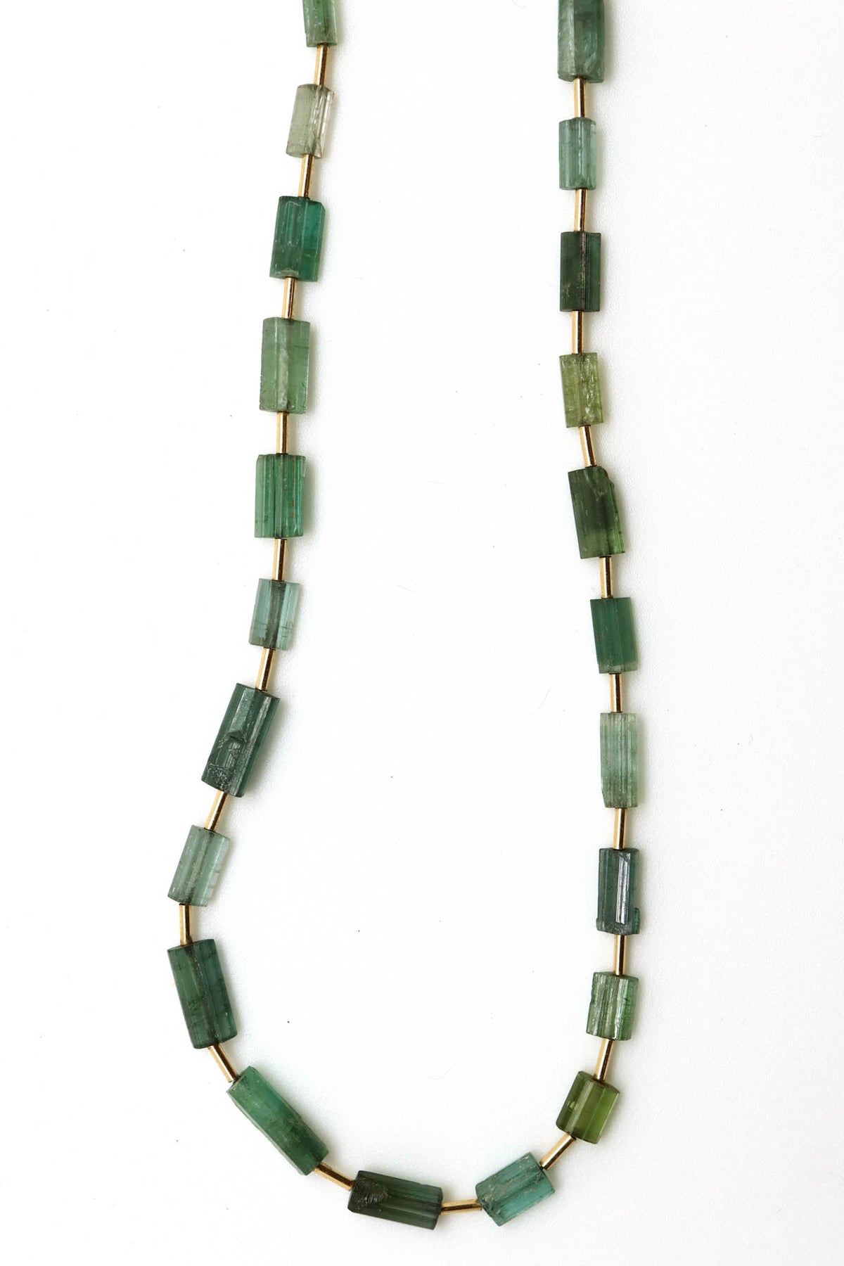 Necklace - Green Tourmaline Crystals