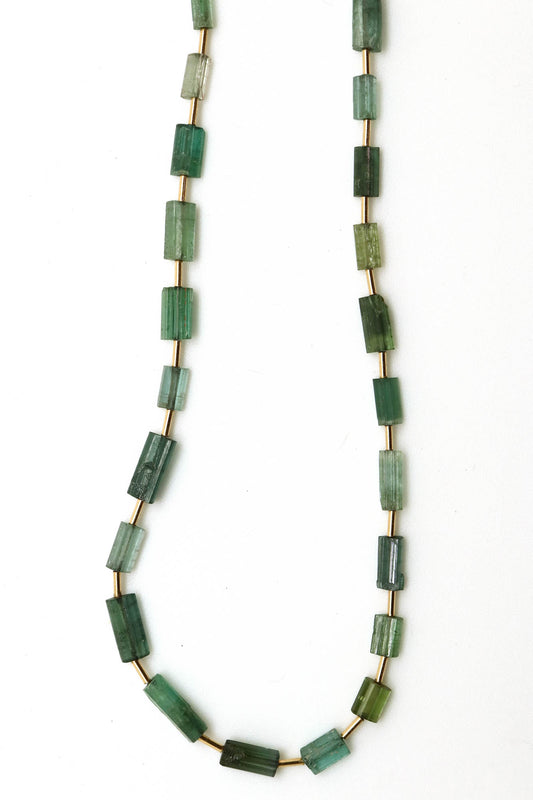 Necklace - Green Tourmaline Crystals