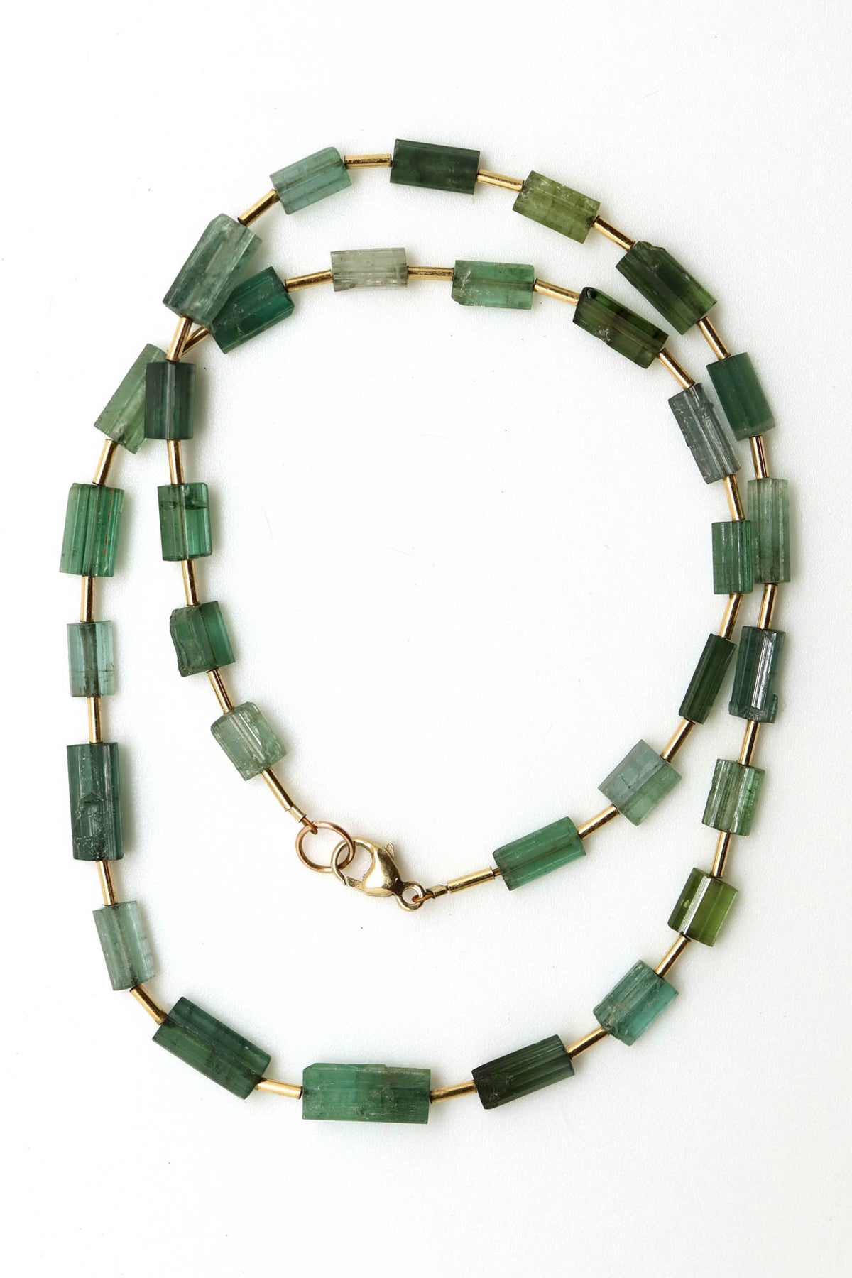 Necklace - Green Tourmaline Crystals