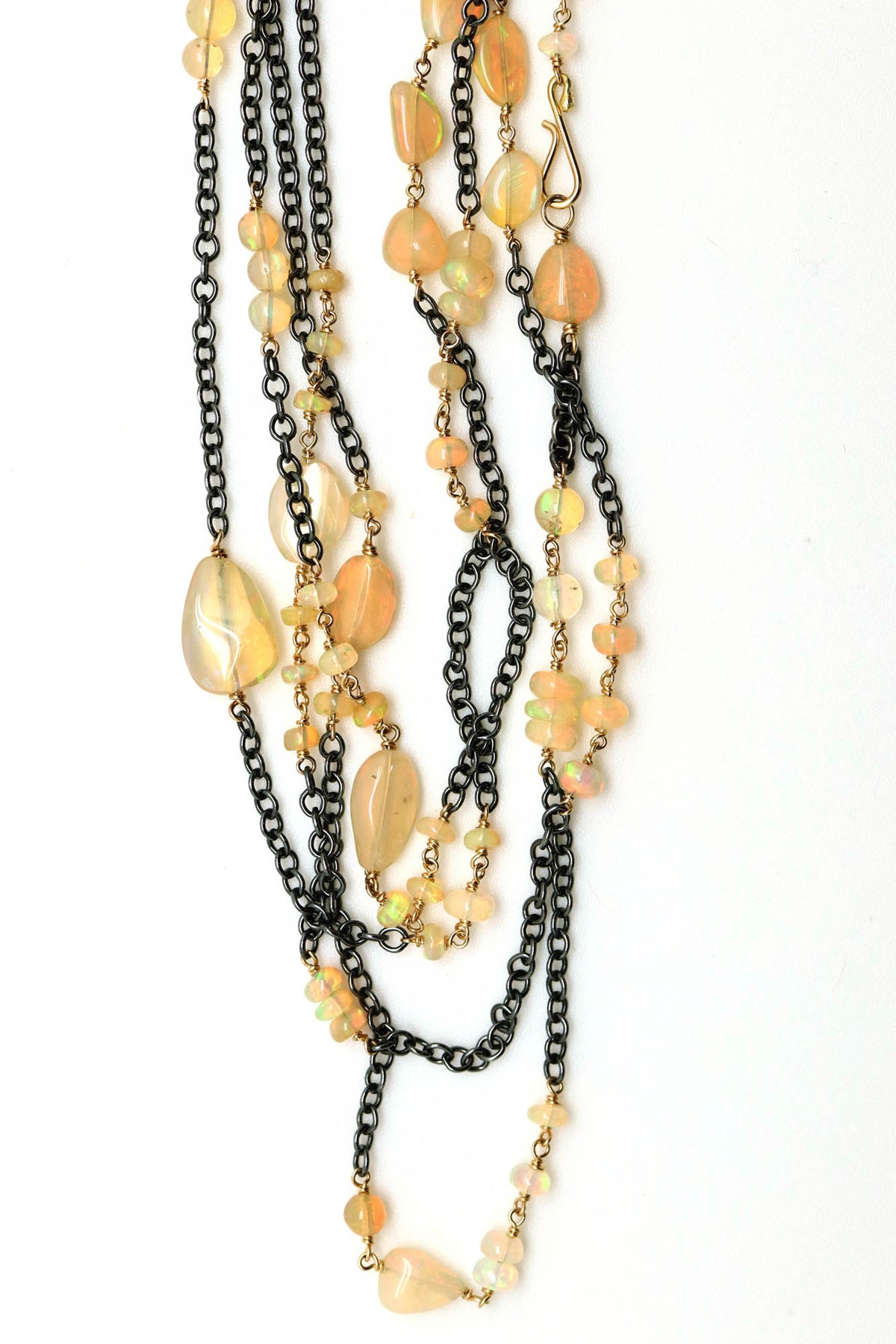 Necklace - Blackened Sterling 18k gold