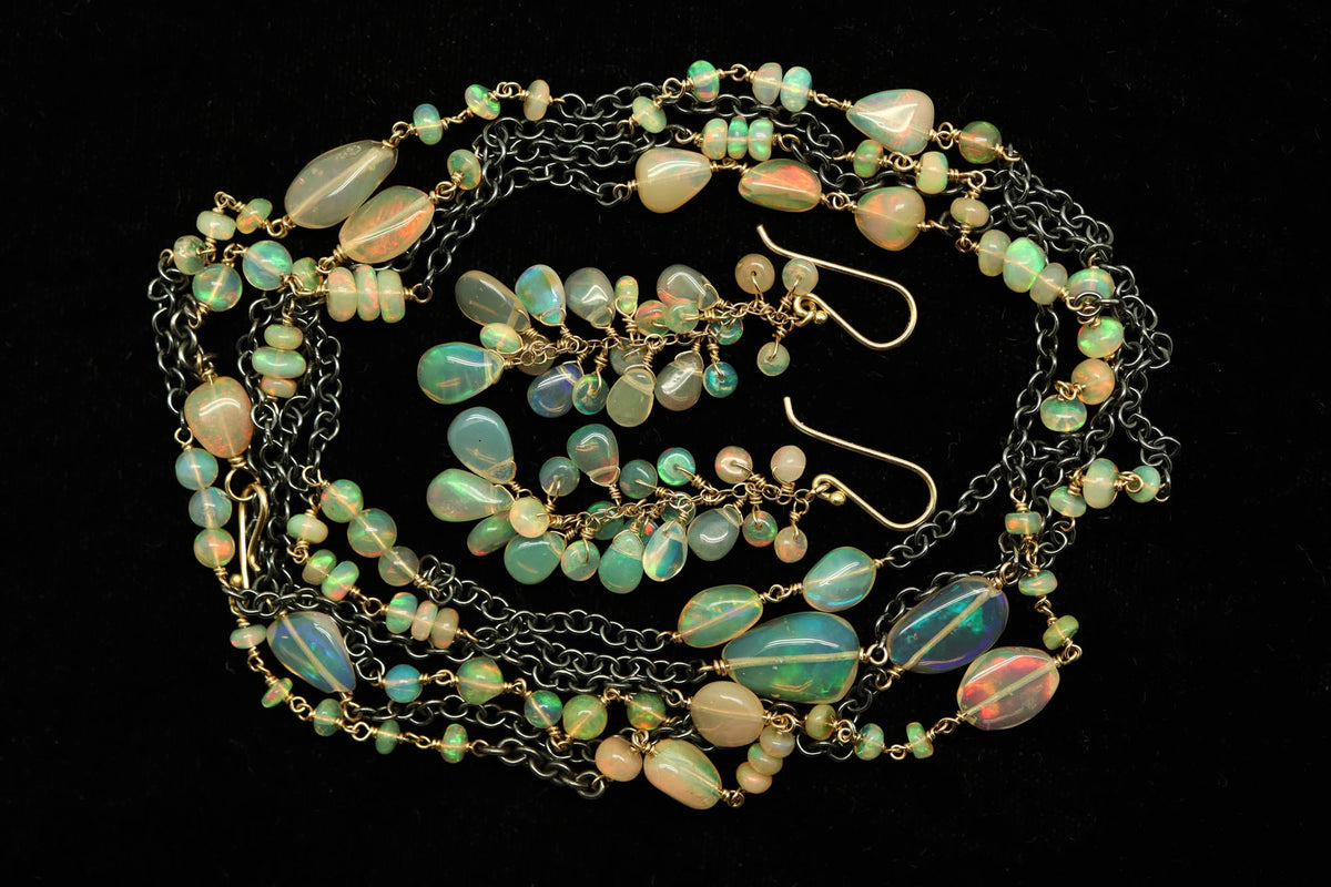 Necklace - Blackened Sterling 18k gold