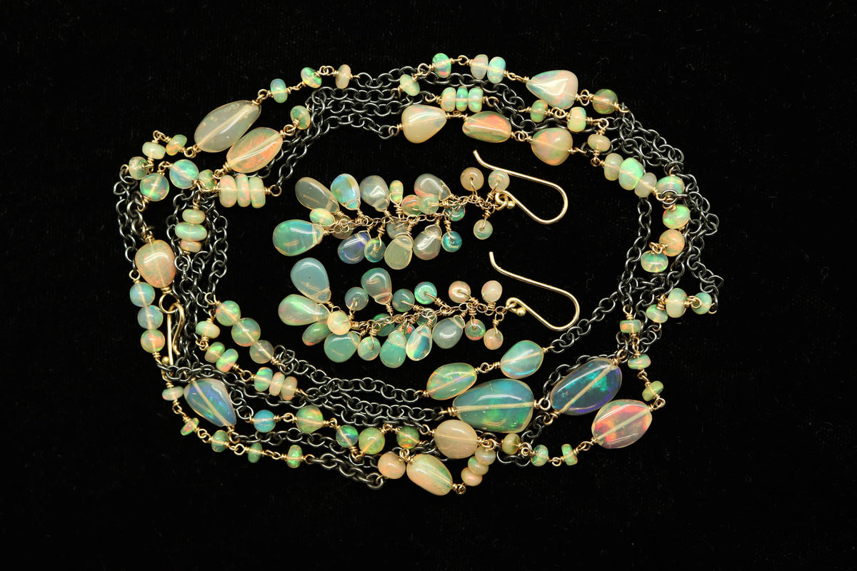 Necklace - Blackened Sterling 18k gold