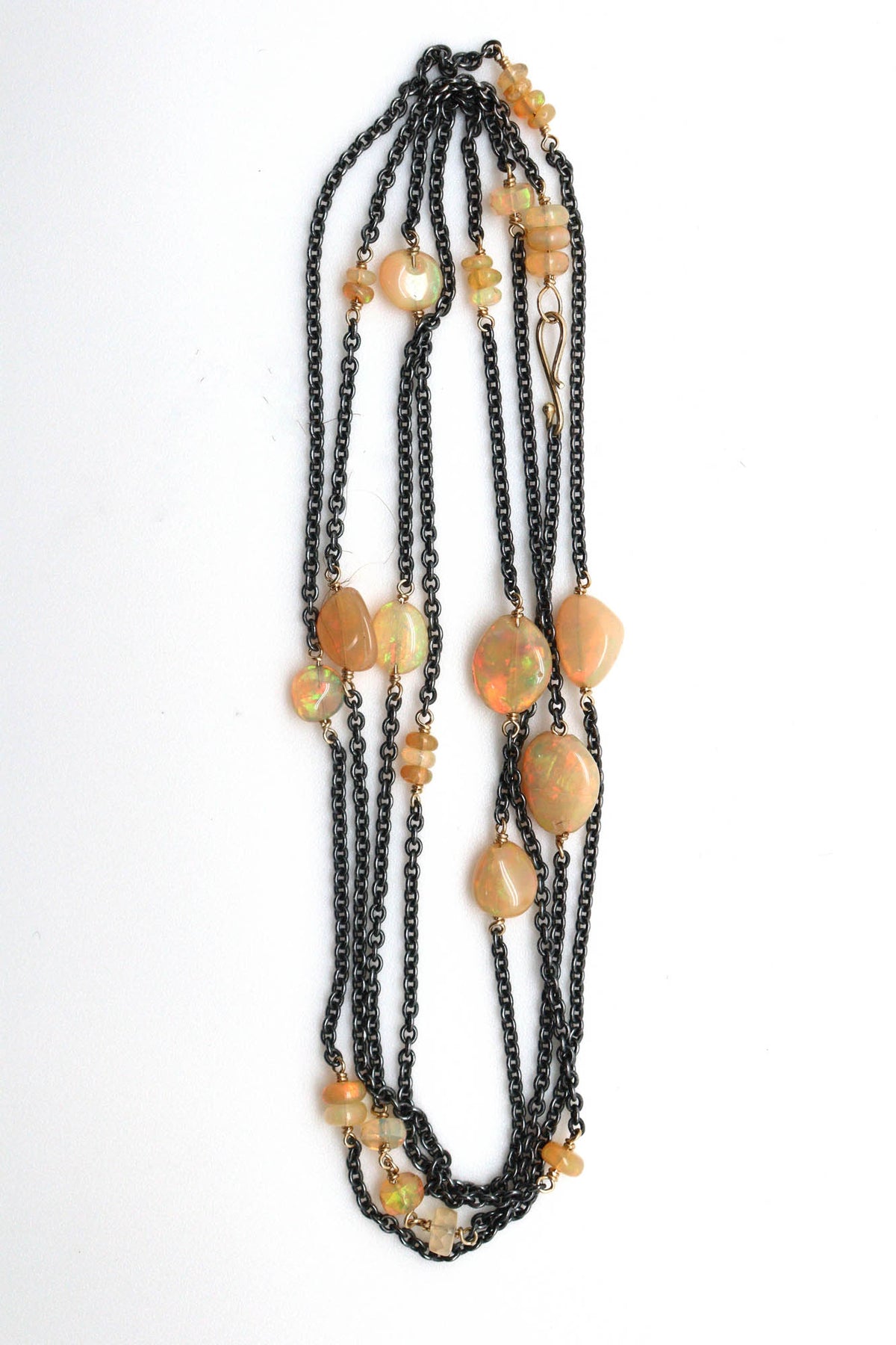 Necklace - Blackened Sterling 18k gold