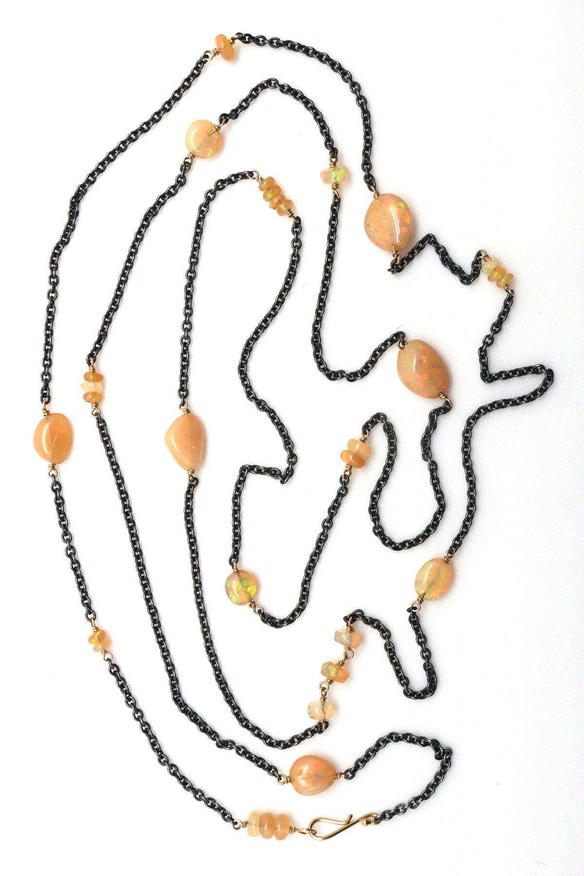 Necklace - Blackened Sterling 18k gold