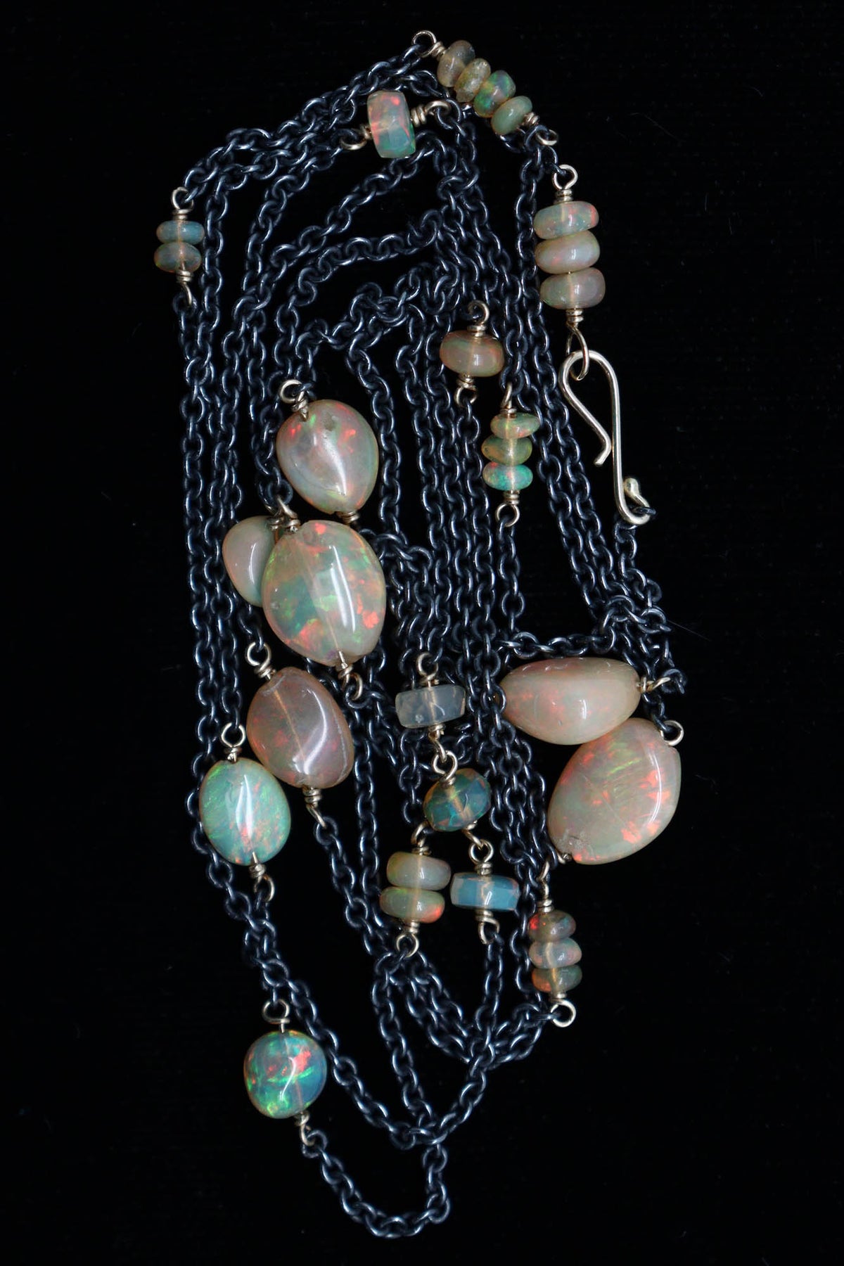 Necklace - Blackened Sterling 18k gold