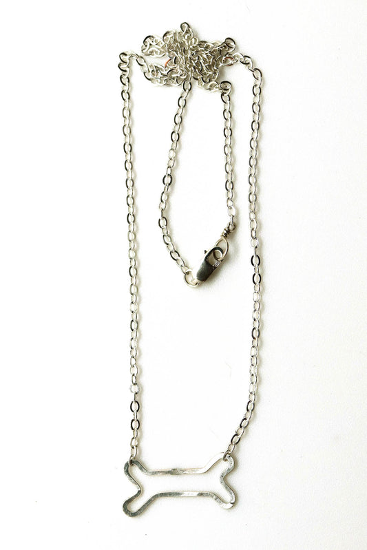 Necklace - Sterling DOG BONE