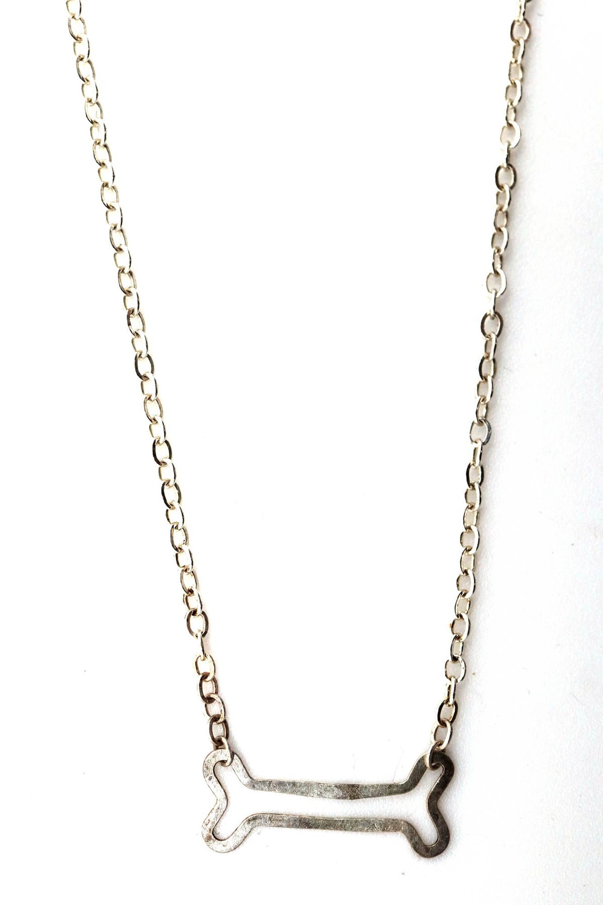 Necklace - Sterling DOG BONE