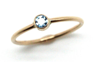 Rings - 14k gold, Montana Blue Sapphire