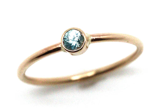Rings - 14k gold, Aquamarine